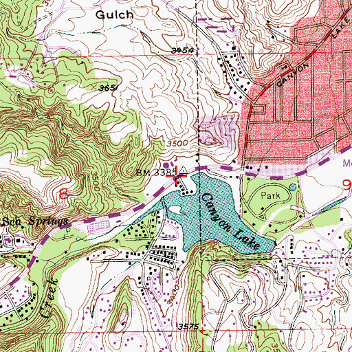 Topographic Map of Lake Park Campground, SD