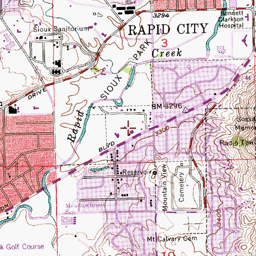 Topographic Map of Storybook Island, SD