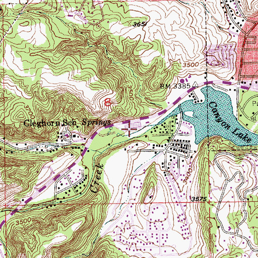 Topographic Map of Cleghorn Springs Fish Hatchery, SD
