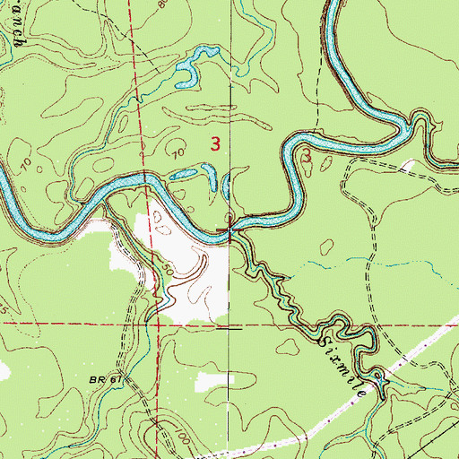 Topographic Map of Sixmile Creek, AL