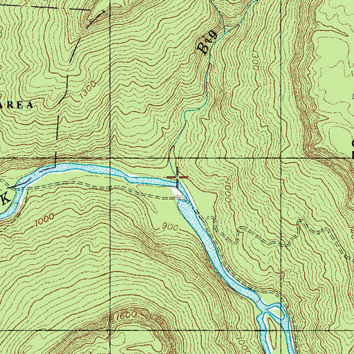 Topographic Map of Big Laurel Creek, TN