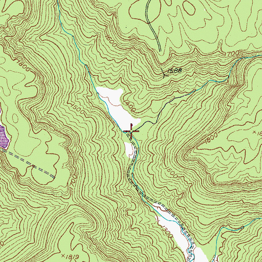 Topographic Map of Little Lost Creek, TN