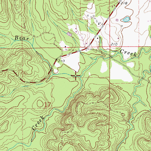 Topographic Map of Sixteenth Creek, AL