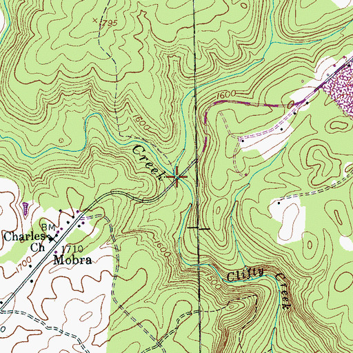 Topographic Map of Millsea Branch, TN