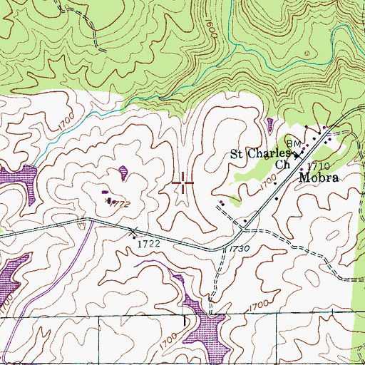 Topographic Map of Davis Lake Number Two, TN