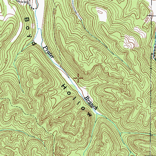 Topographic Map of Clifton-Natural Bridge Division (historical), TN