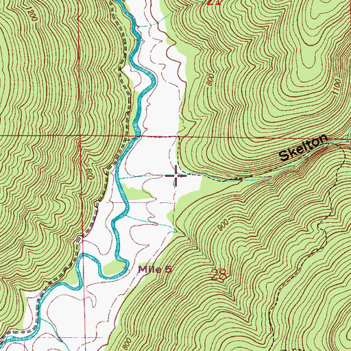 Topographic Map of Skelton Hollow, AL
