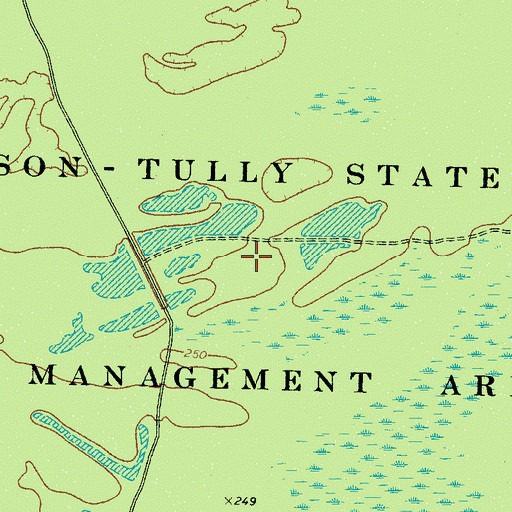 Topographic Map of Anderson-Tully State Wildlife Management Area, TN