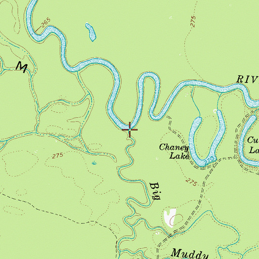 Topographic Map of Big Muddy Creek, TN