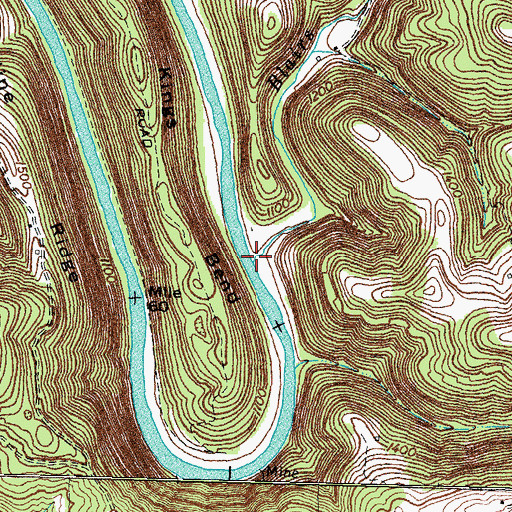 Topographic Map of Blairs Creek, TN