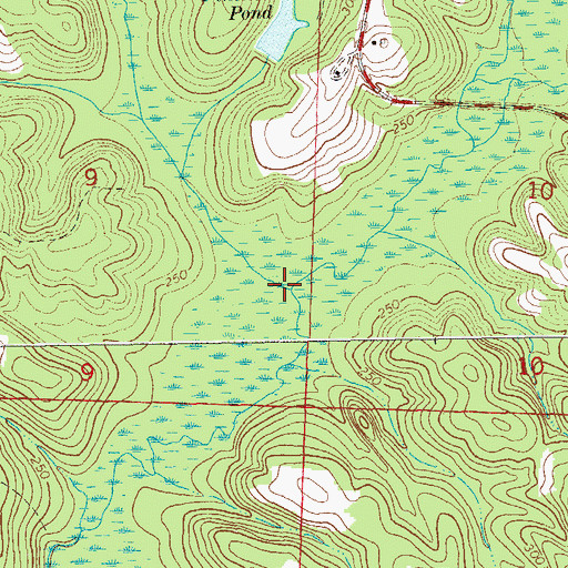 Topographic Map of Skippers Creek, AL