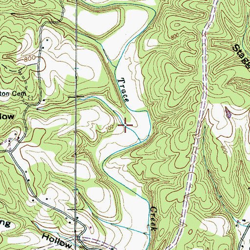 Topographic Map of Christian Hollow, TN