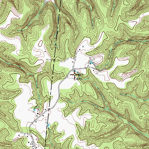 Topographic Map of Clark Cemetery, TN