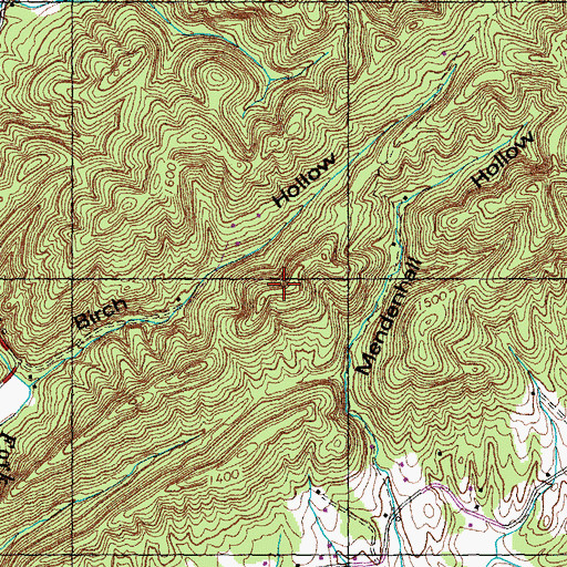 Topographic Map of Comb Ridge, TN
