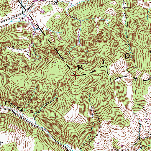 Topographic Map of Copper Ridge, TN