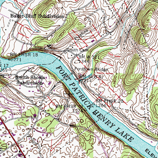 Topographic Map of Dunlap Hollow, TN