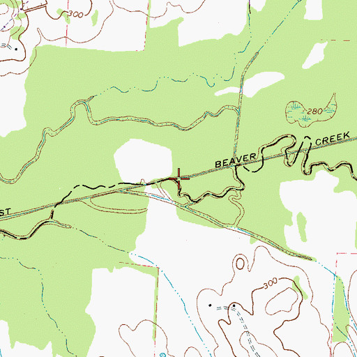 Topographic Map of East Beaver Creek Canal, TN