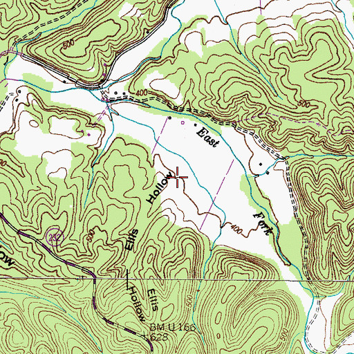 Topographic Map of Ellis Hollow, TN