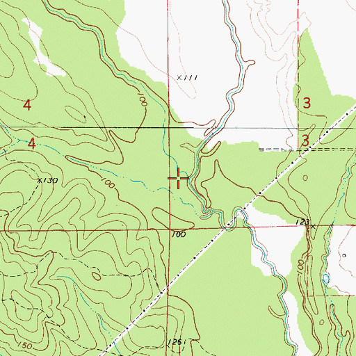 Topographic Map of Slater Branch, AL