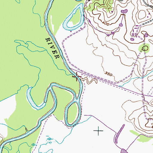 Topographic Map of Hayes Branch, TN