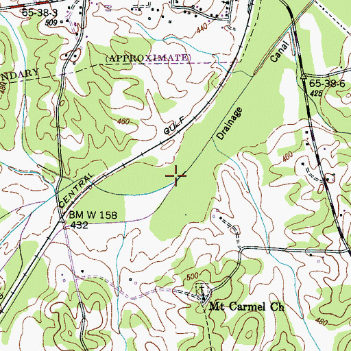 Topographic Map of Hogwallow Creek, TN