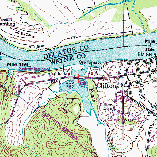 Topographic Map of Hughes Hollow, TN