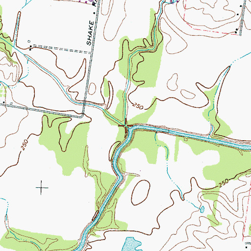 Topographic Map of Jakes Creek, TN