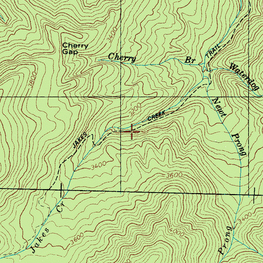 Topographic Map of Jakes Creek Trail, TN