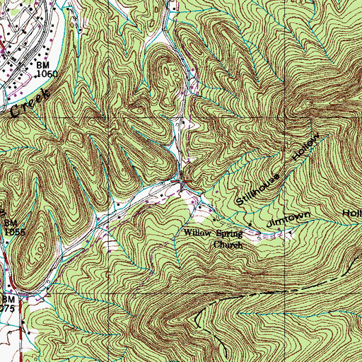 Topographic Map of Jimtown Hollow, TN