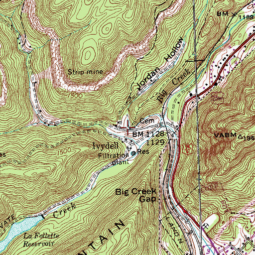 Topographic Map of Jordan Hollow, TN
