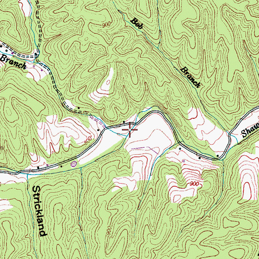 Topographic Map of Kilburn Branch, TN