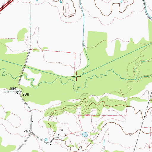 Topographic Map of Little Cypress Creek Canal, TN