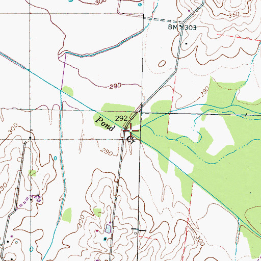 Topographic Map of Little Pond Creek, TN