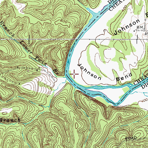 Topographic Map of Lower Twin Branch, TN