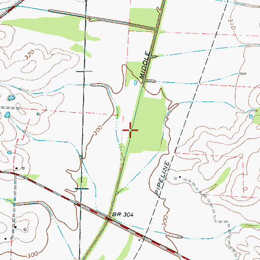 Topographic Map of Middle Beaver Creek Canal, TN