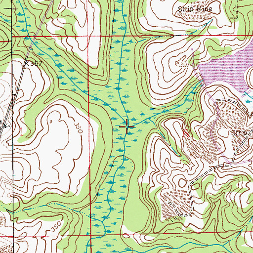 Topographic Map of Smart Branch, AL