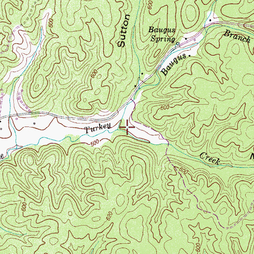 Topographic Map of Mozier Mill Hollow, TN