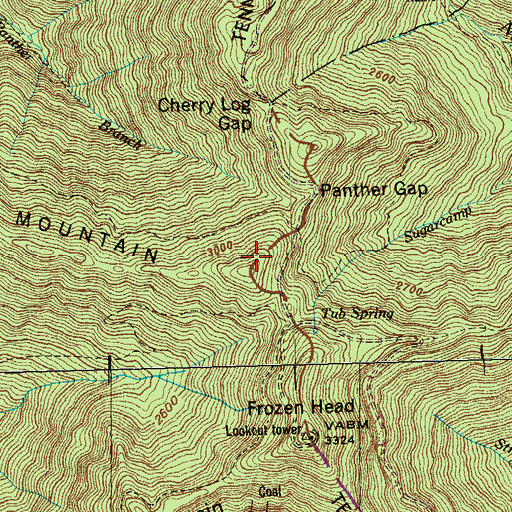 Topographic Map of Old Mac Mountain, TN