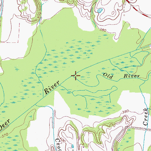 Topographic Map of Old River Run, TN