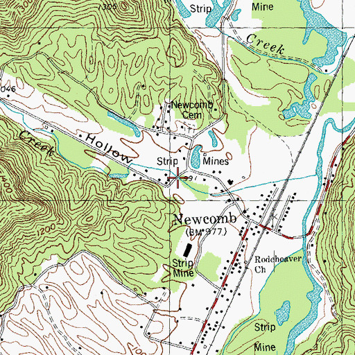 Topographic Map of Old Standard Hollow, TN