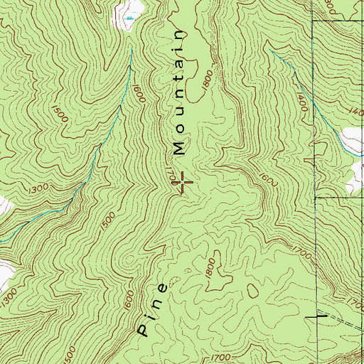 Topographic Map of Pine Mountain, TN