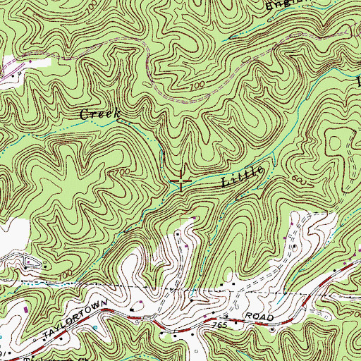 Topographic Map of Poplar Flat Creek, TN