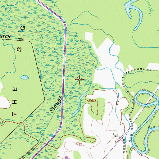 Topographic Map of Porters Creek Slough, TN