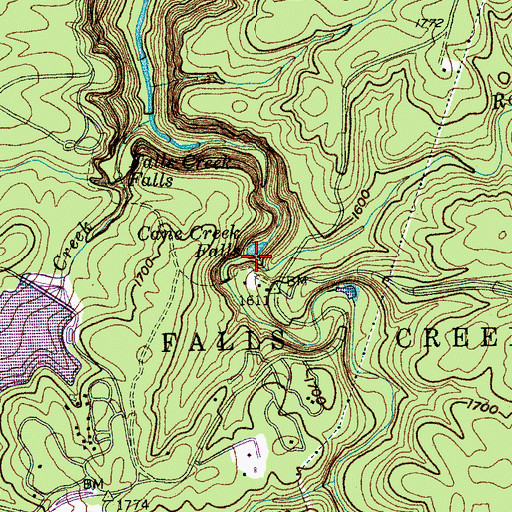 Topographic Map of Rockhouse Creek, TN