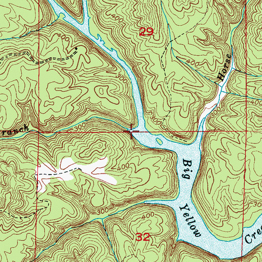 Topographic Map of Smith Branch, AL