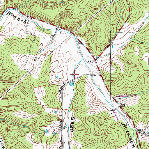 Topographic Map of Sage Hollow, TN