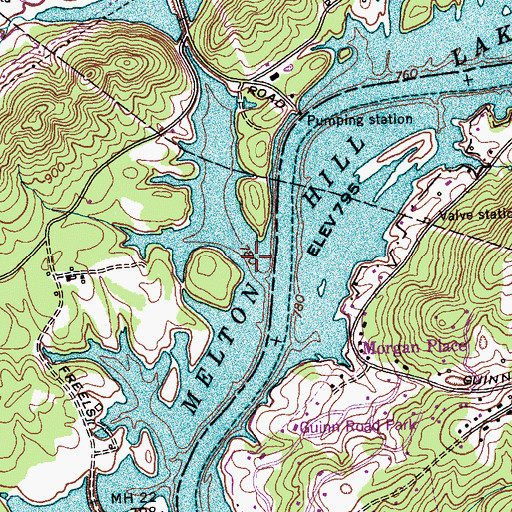 Topographic Map of Scarboro Creek, TN