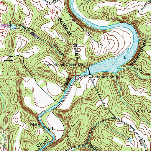 Topographic Map of Shawley Branch, TN