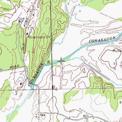 Topographic Map of Shears Branch, TN