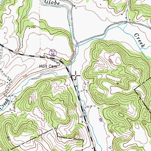 Topographic Map of Sheepneck Creek, TN